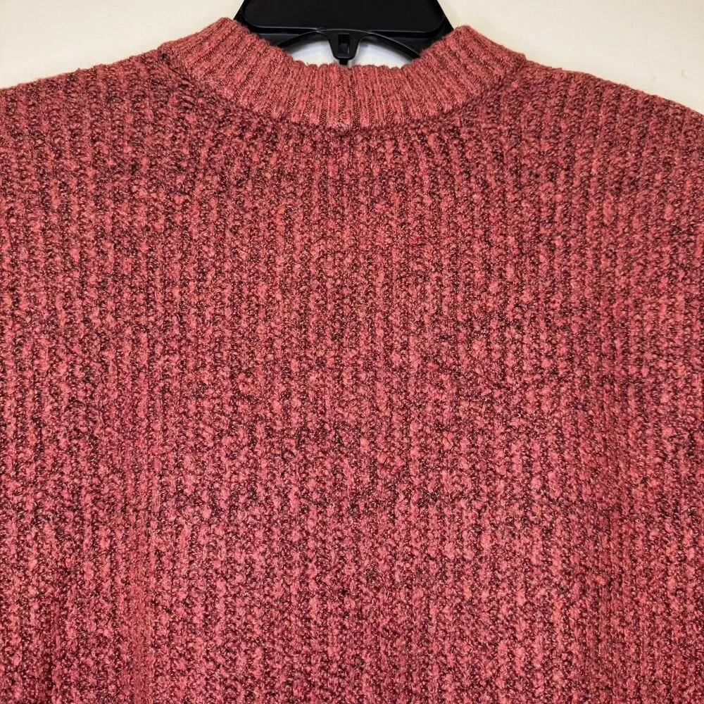 AMERICAN EAGLE women's size small S rust orange cowl neck crop pullover sweater